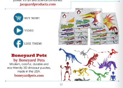Boneyard Pets in is this year's Creative Child Magazine gift guide!