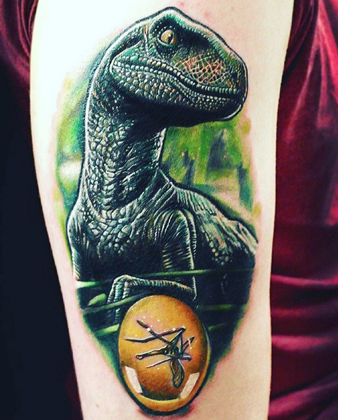 Tuesday Exclusive: 20 of the Coolest Velociraptor Tattoos Vol. 1